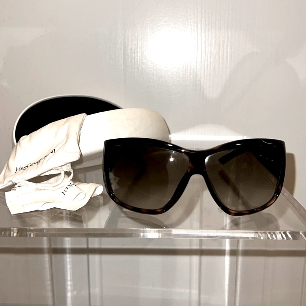Yves Saint Laurent brown tortoise shell gradient 6112 sunglasses